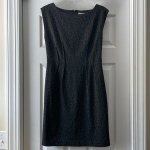 Ann Taylor LOFT Sleeveless Shift Dress Black Print Size 2